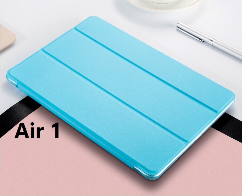 Weiche für iPad Air 2 Air 1 Fall Silicon Smart Stoßfest A1474 A1566 Fall für iPad Air 2 1 5 6 smart Cover Auto-Sleep/Wake up: Air 1 Blue