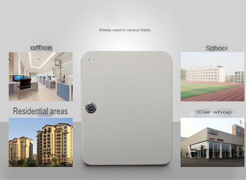 Wall Mounted Key Cabinet Password Lock Security Keybox Storage Box Contains 48 key card For Company Home Office Hanging Car Keys