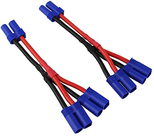 2Packs XT60 Deams EC5 TRX TX60 XT90 Serial Wire Switch Cable Connector RC Lipo Battery: EC5 Parallel