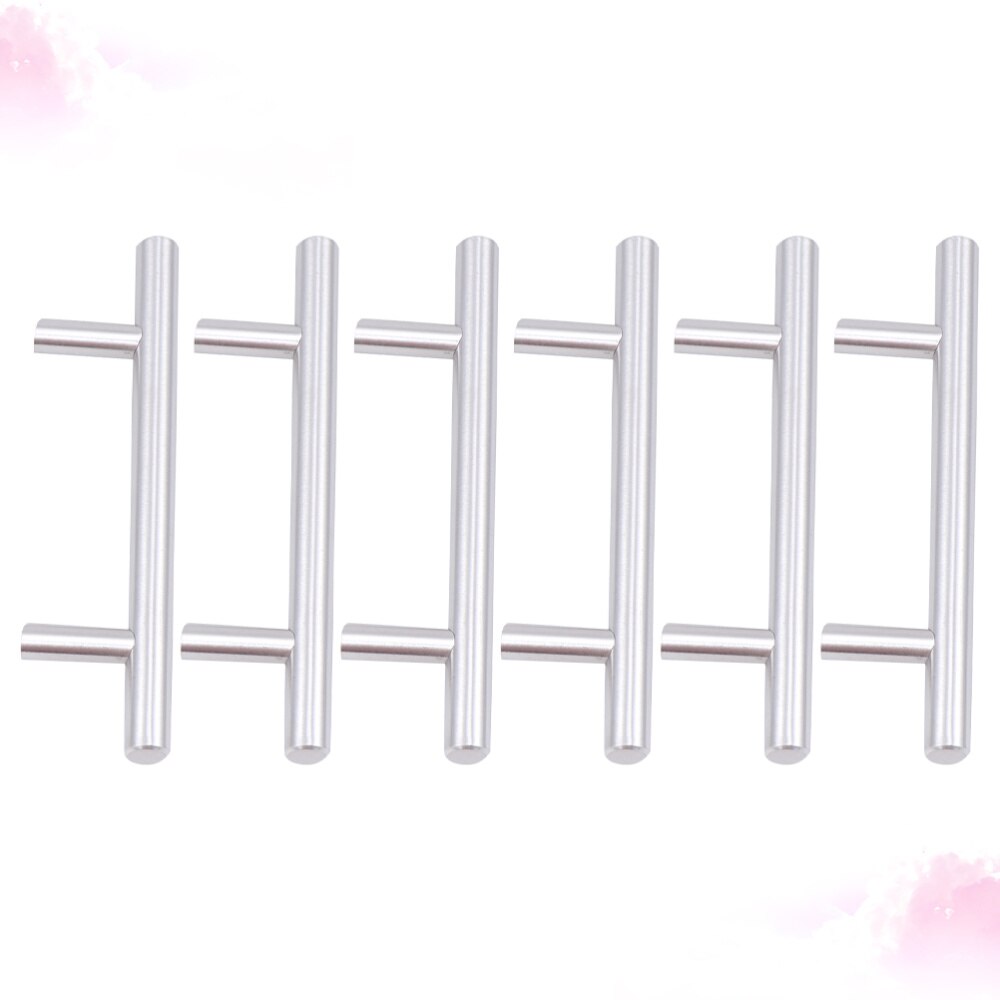 4pcs Stainless Steel Cabinet Handles Furniture Drawer Pulls Cupboard Door Knobs for Kitchen Home (Black)