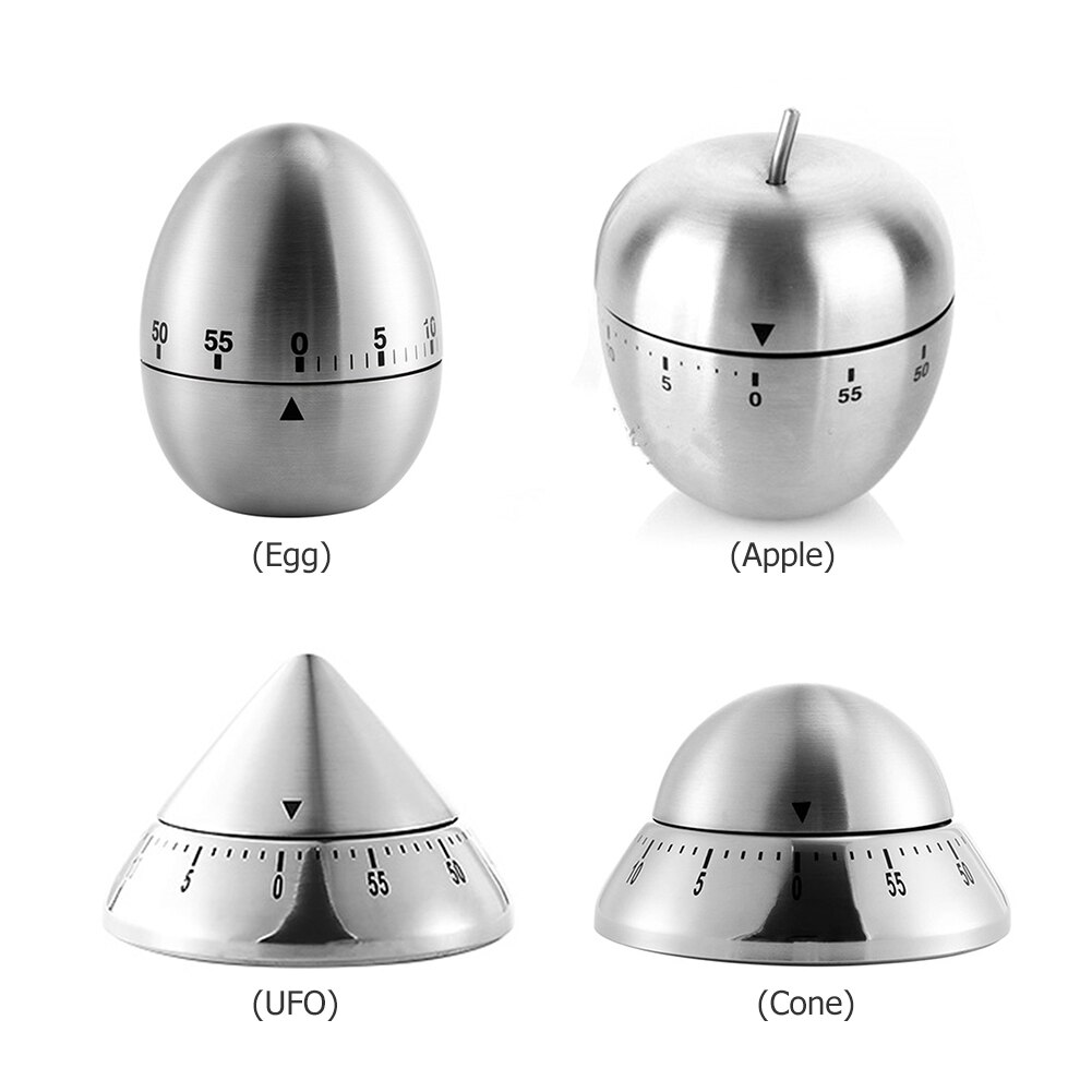 Stainless Steel Timer Home Mechanical Alarm Clock Countdown Time Reminder Family Kids Yoga Office Workout Home Timer