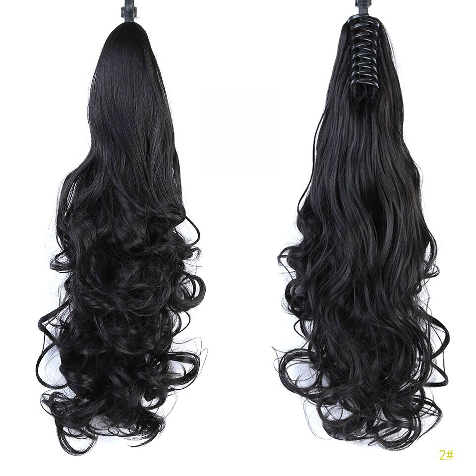 LVHAN-Pinza de pelo rizado largo de fibra de alta temperatura, horquilla sintética, coleta resistente al calor, Multicolor opcional: 2