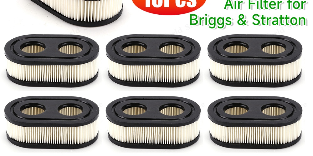 Filtro de aire de 10 piezas para Briggs & Stratton 593260 798339 798452 Reemplazo de cortacésped, herramientas de limpieza del hogar, piezas de jardín