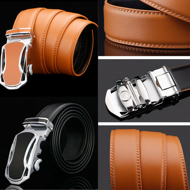 Men's Business Formal Belts Solid 3.5 X 115 CM Waist Belt Waistband Buckle Belt Faux Leather Waist Belt