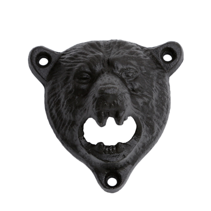 Vintage Gietijzeren Beer Bier Soda Top Opener Wandmontage Glazen Fles Cap Duurzaam Keuken Bar Openers Gereedschap: Default Title