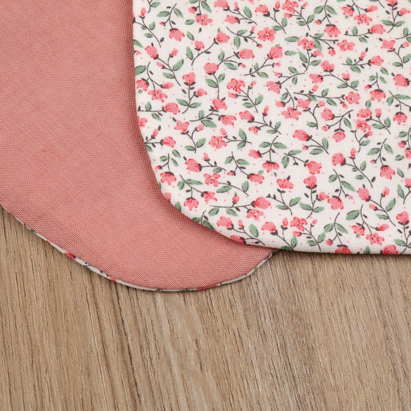KLV 1PC Blumen- Baby Lätzchen mit Geschmack Kleine Blume Druck Speichel Handtuch Kleinkinder Kleinkinder Mädchen Spucktücher für Neugeborenen fütterung Pflege