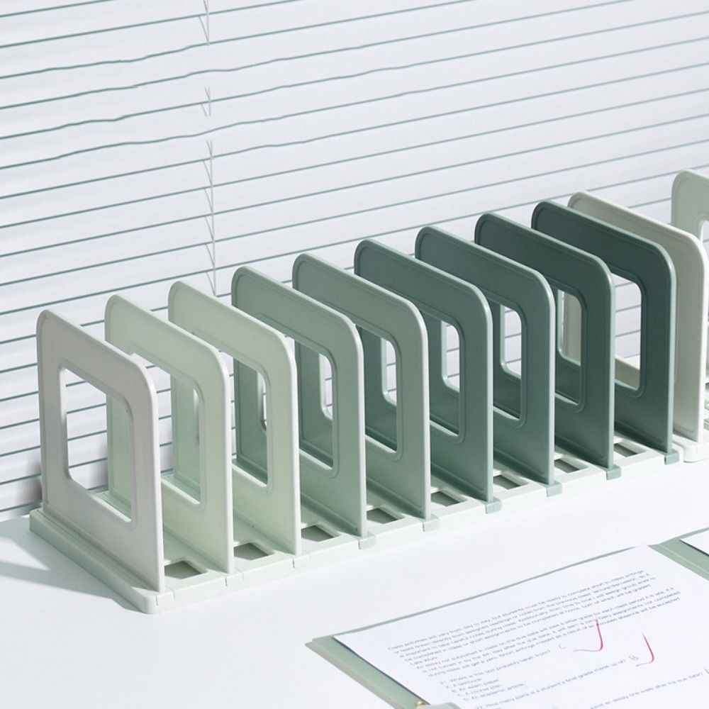 Adjustable Detachable Bookends Non-slip Dividers Vertical Book Holder Space Saving Easy To Install Desktop Book Stand Documents