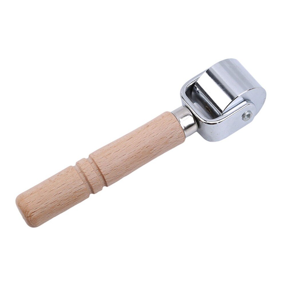 Varios tamaños hechos a mano mango de madera acero al carbono rodillo para manualidades rodillo de cuero accesorios de herramientas de artesanía de cuero