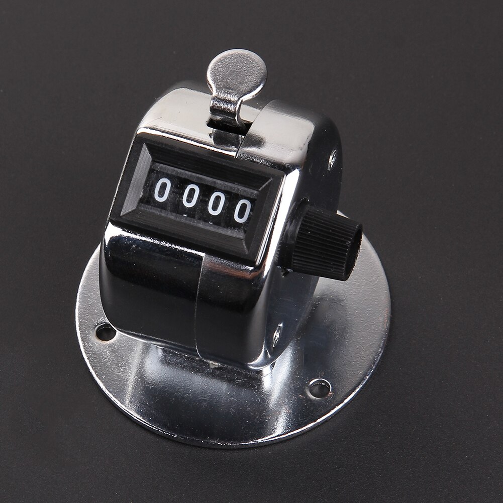 Mini Mechanical Digital Hand Tally Counter 4 Digit Number Manual Counting Golf Clicker Finger Display Maximum 9999 Useful Gadget