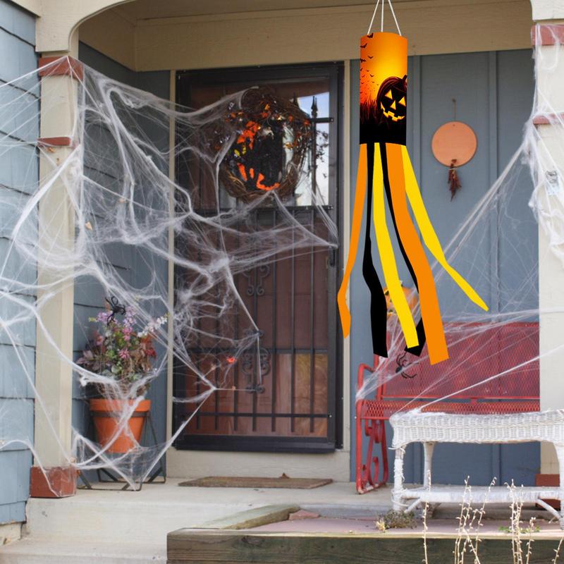 Halloween Windsock Flag Halloween Wind Lamp Ghost Sock Decorations Outdoor 39 In Compact Size Ghost Windsocks Decorations