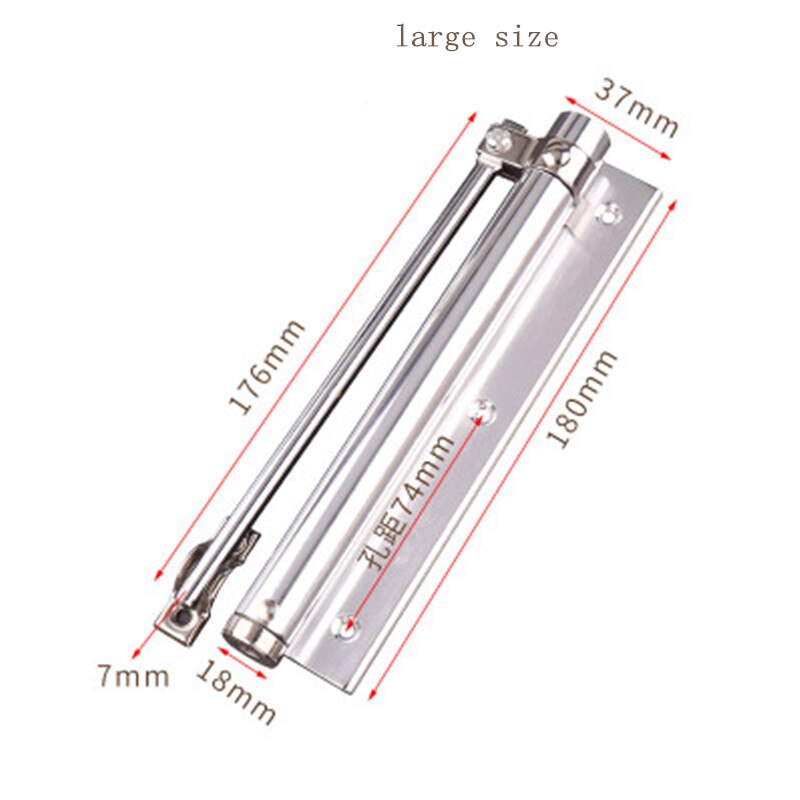 Fechaduras de porta à prova de fogo, mini fechos hidráulicos para portas, fechaduras automáticas em liga de alumínio, para uso doméstico: large size