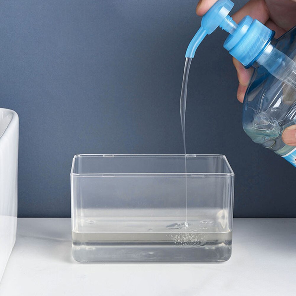 2 in 1 Kitchen Lotion Soap Dispenser Bathroom Refillable Sink Soap Dispenser Sponge Holder Towel Storage Rack tool