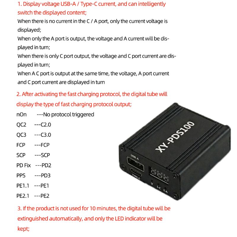 Xy-pds 100 qc4.0 qc3.0 type -c 100w step down mobiltelefon lynopladermodul til hua-wei scp/fcp til app-le pd til qualcomm