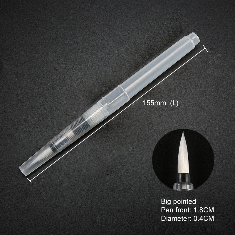 Refillable Water Brush Ink Pen for Water Color Calligraphy Drawing Painting Illustration Pen Small Middle Large Different Size