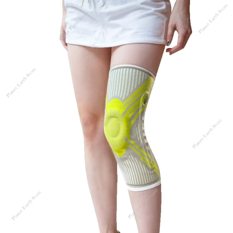 Manchon de soutien de genou à Compression, 1 pièce, rehausseur de genou à ressort, protection des articulations du ménisque, protection de sport, protection des jambes