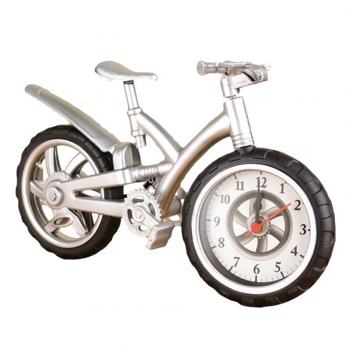 Miniatuur Fiets Vorm Wakker Tijd Display Wekker Decor: WHITE