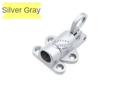 Pestillo de puerta de seguridad, anillo de tracción de aluminio, Perno de ventana de rebote de resorte, cierre automático, cierre deslizante, herrajes para puertas y ventanas: Plata