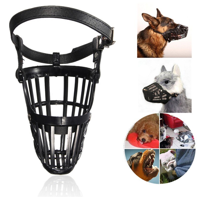 Verstelbare Pet Dog No Bite Plastic Mand Snuit Cage Mond Mesh Cover 7 Maten Hond Snuit