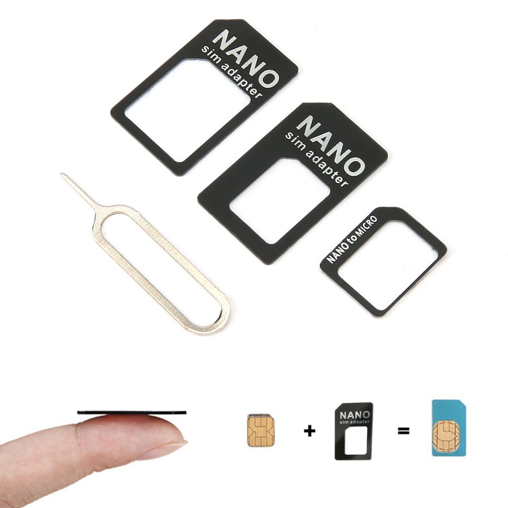 3 in 1 for Nano Sim Card to Micro Sim Card & Standard Sim Card Adapter Converter Mobile Phone Accessories: Default Title