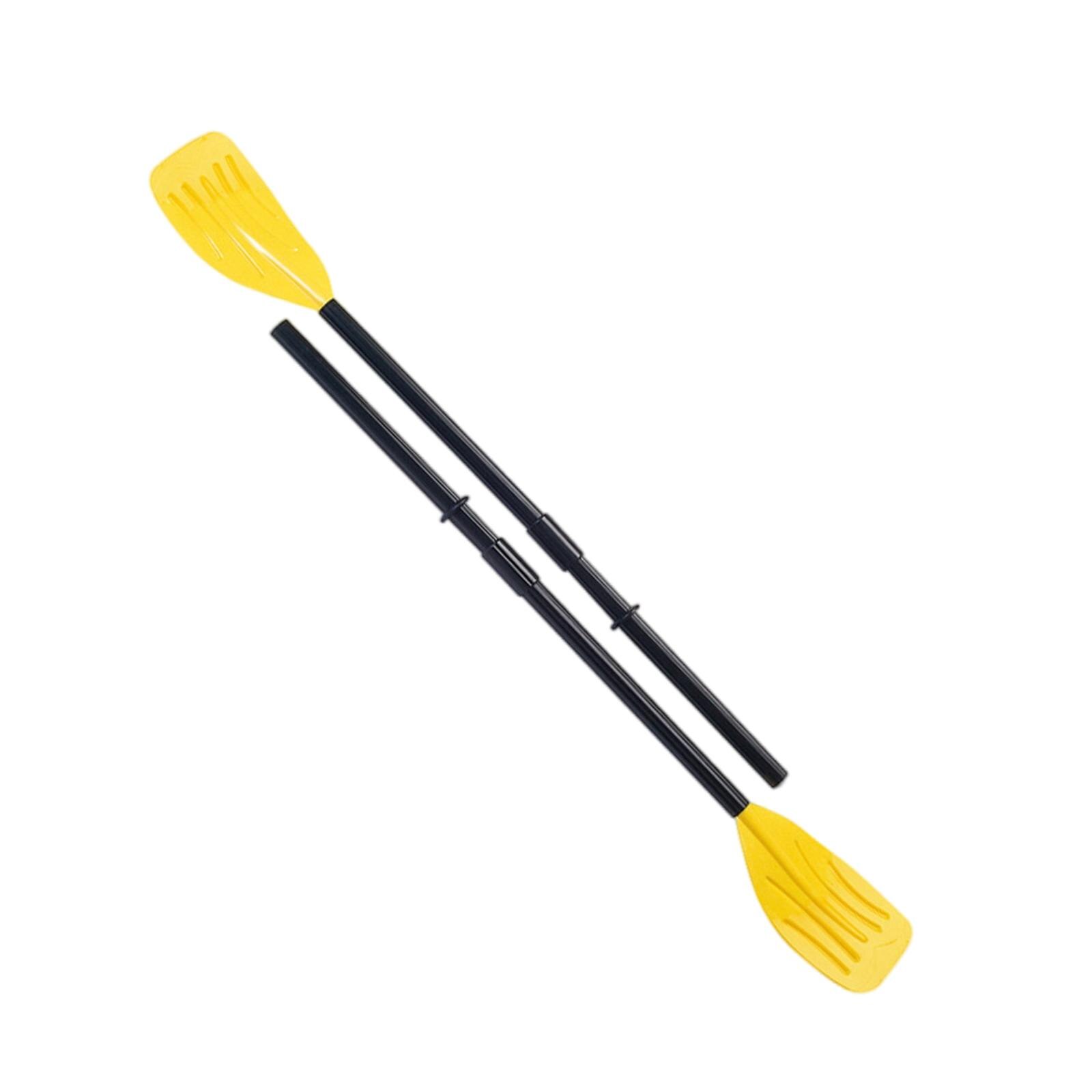 1Pair Boat Oars 48inch Detachable Rowing Rubber Dinghy Kayak Paddle Yellow