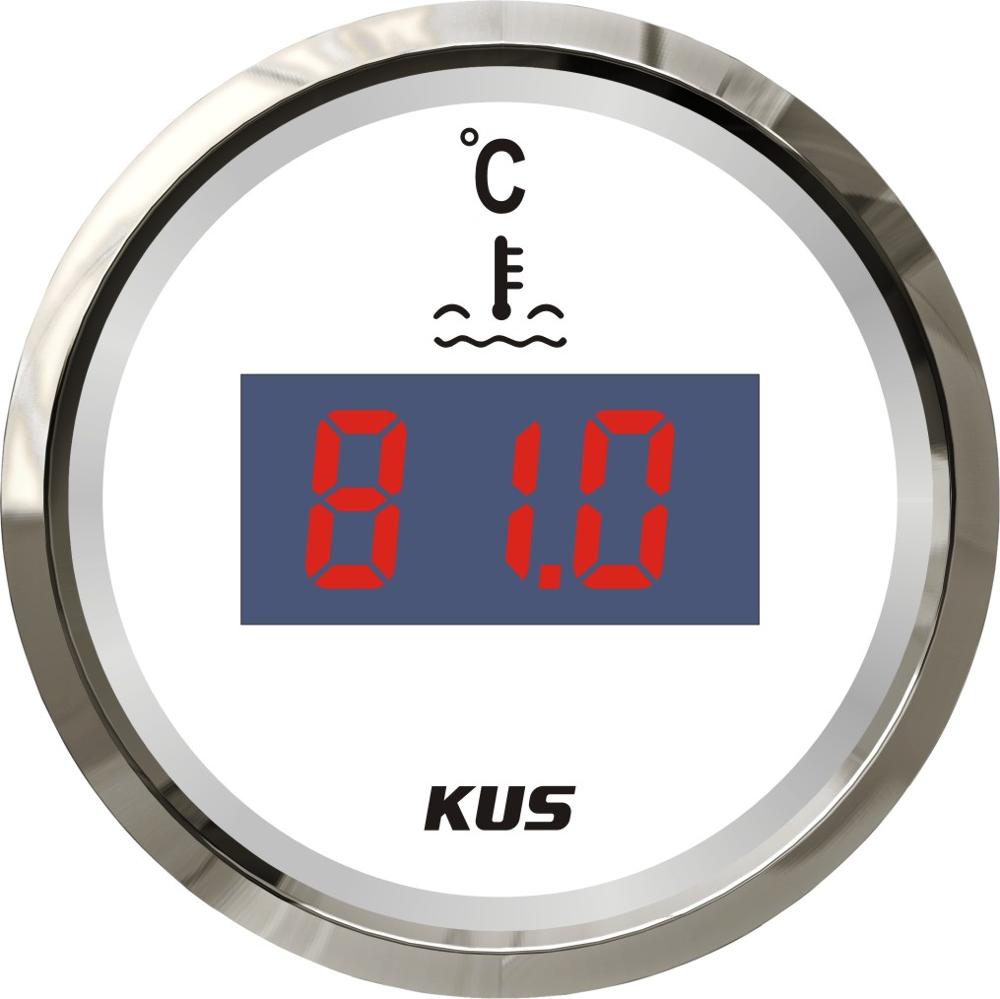 Jauge de température d'eau pour bateau | Jauge de température d'eau 25-120 Celsius avec rétro-éclairage du moteur jauge de température d'eau 9 ~ 32VDC,: WS