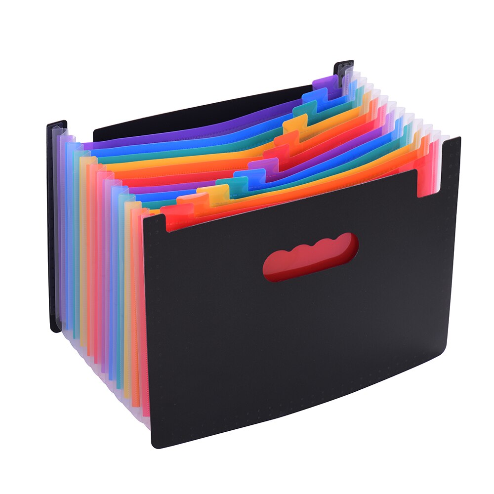 24/12 taschen Datei Ordner Organizer Ausbau Datei Ordner Regenbogen Farbe Akkordeon A4 Größe mit Datei Führer und Papier Stichworte