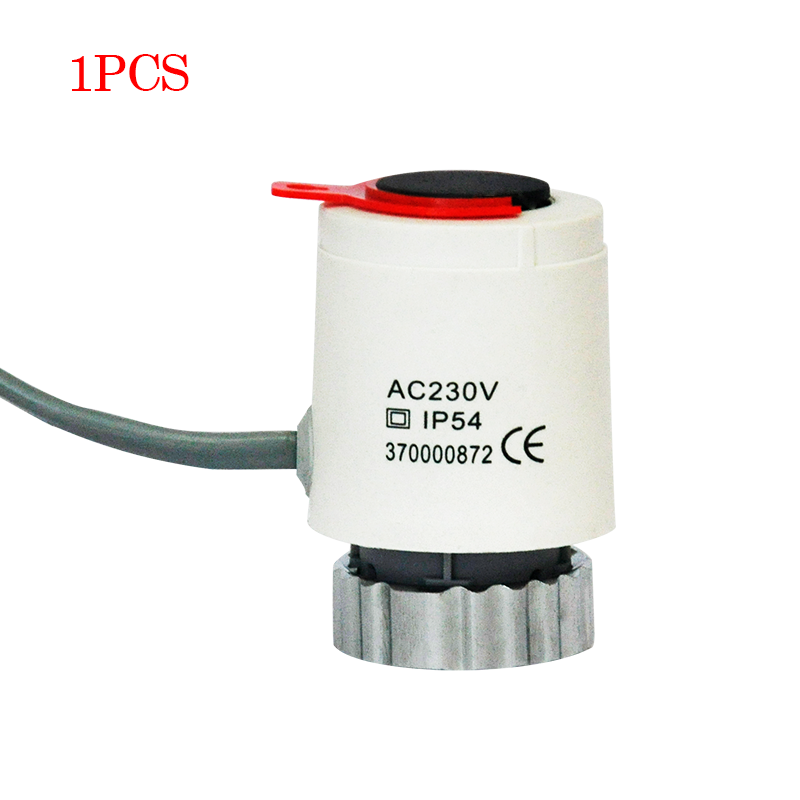 Actuador térmico eléctrico de 230V, válvula de radiador NO NC normalmente cerrada para sistema de calefacción por suelo radiante de agua: Blanco