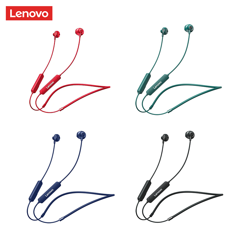 Lenovo-auriculares inalámbricos SH1 originales, cascos con Bluetooth 5,0, IPX5 resistentes al agua, magnéticos, con banda para el cuello, deportivos