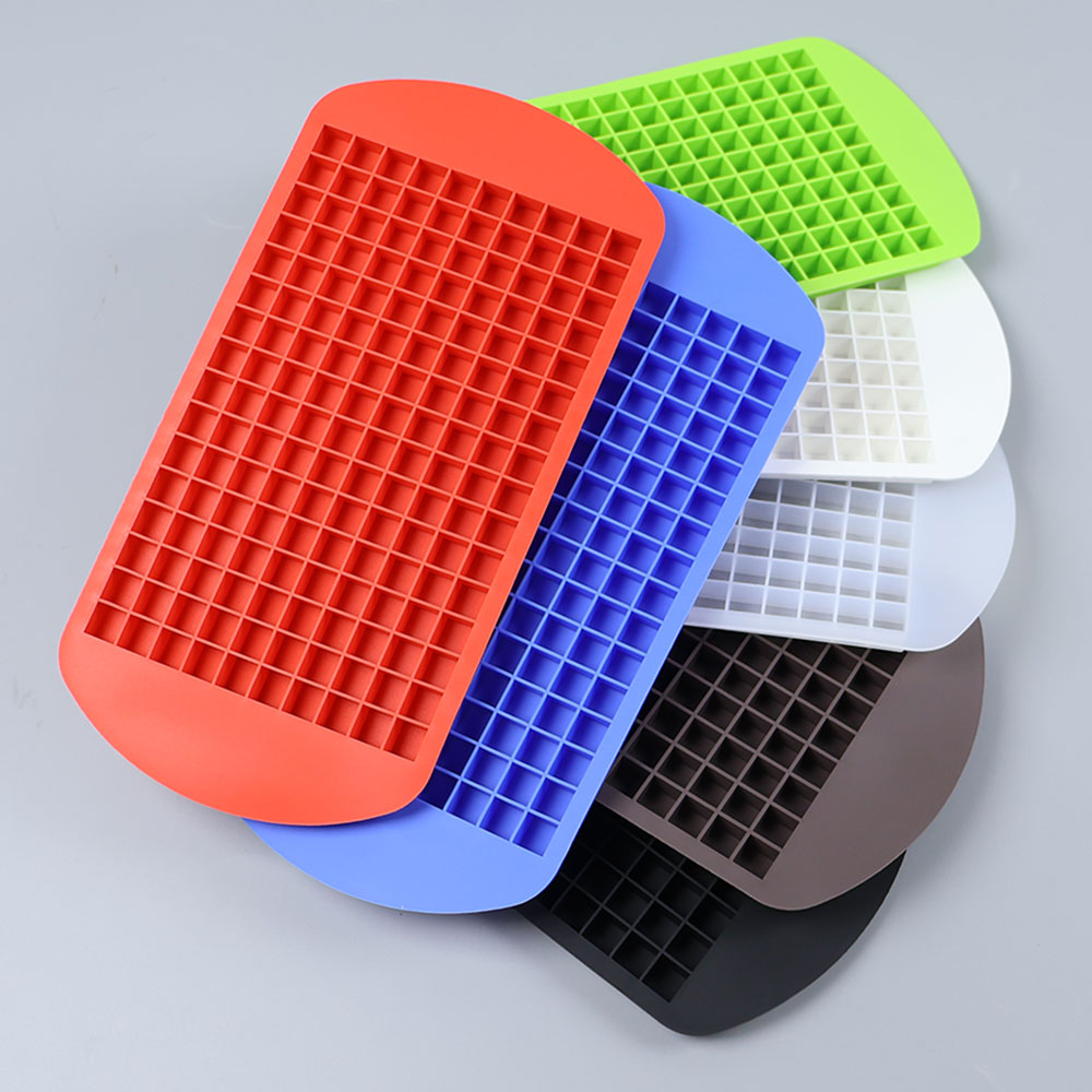 160 Grid Mini Silicone Ice Tray Ice Cubes Foldable Ice Mold Ice Breaker Ice Grid Tray Small Square Mold Ice Maker Silicone Mold