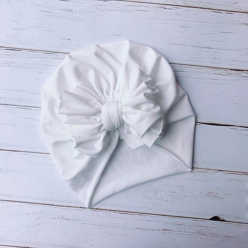 Gorro de algodón con lazo para bebé, gorro para niña, turbante para niño pequeño