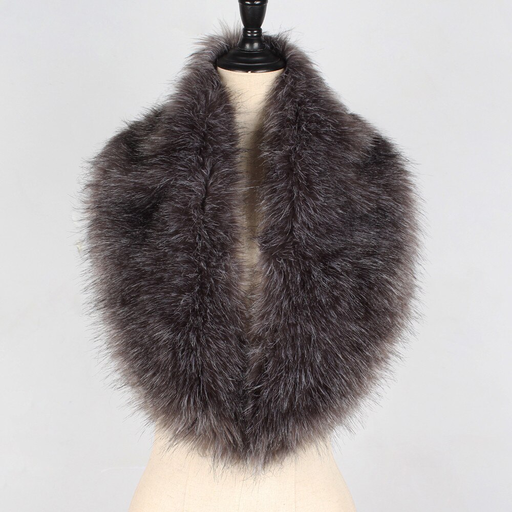 Inverno casaco de gola de pele do falso cachecol feminino quente peludo macio xale capa de pele decoração para casacos multi cor feminino cachecóis de pele #38