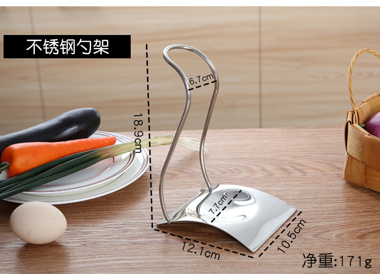 Neue Edelstahl Löffel Rest mit Keramik Schüssel Küche Regal Gestell Sieb Löffel Halfter Abtropffläche Küche Zubehör: Orange