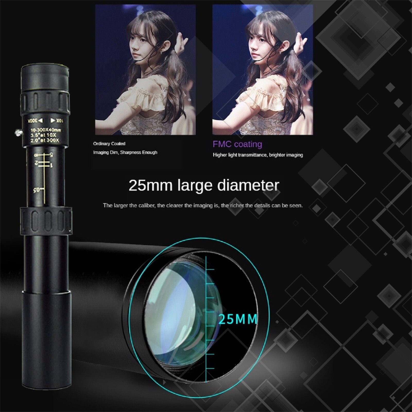 Super Tele Zoom Monoculaire Telescoop Draagbare Voor Reizen Strand Ondersteunt Smartphone Om Foto 'S