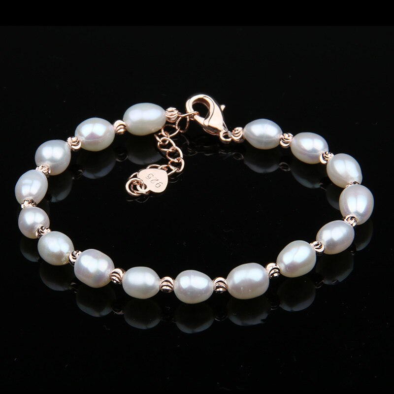 100% braccialetti di perle d'acqua dolce naturali braccialetto di perle naturali per le donne braccialetti di polsini avvolgere il braccialetto di perle: 5