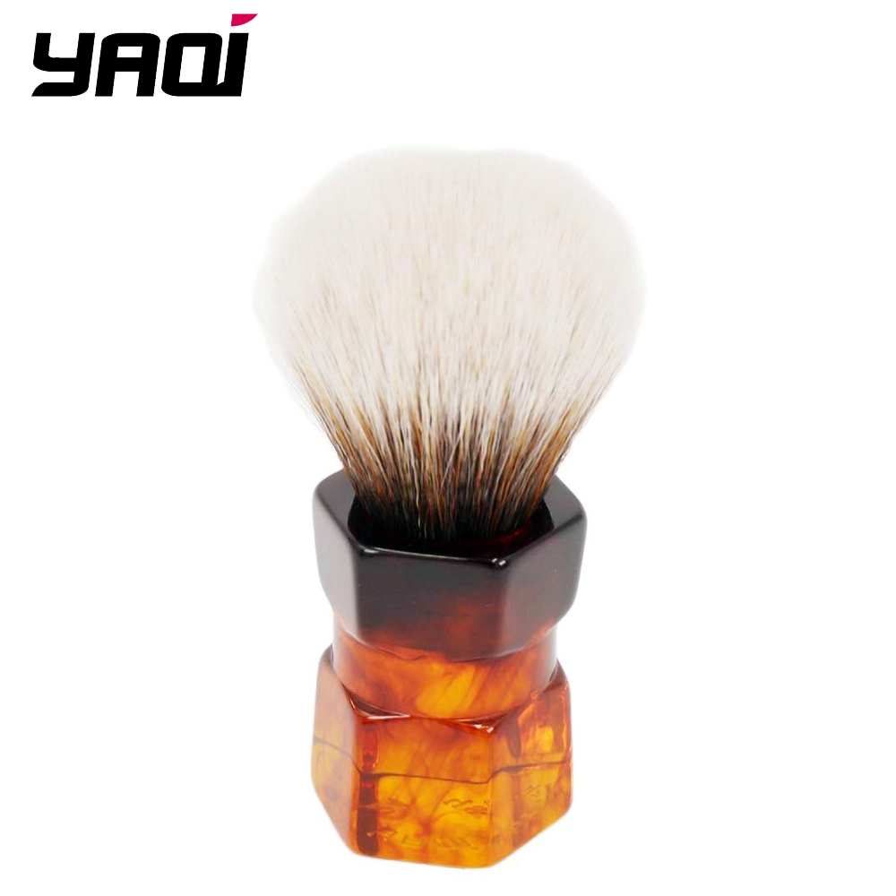 YAQI-brocha de afeitar de pelo sintético para hombre, 24mm, Moka Express