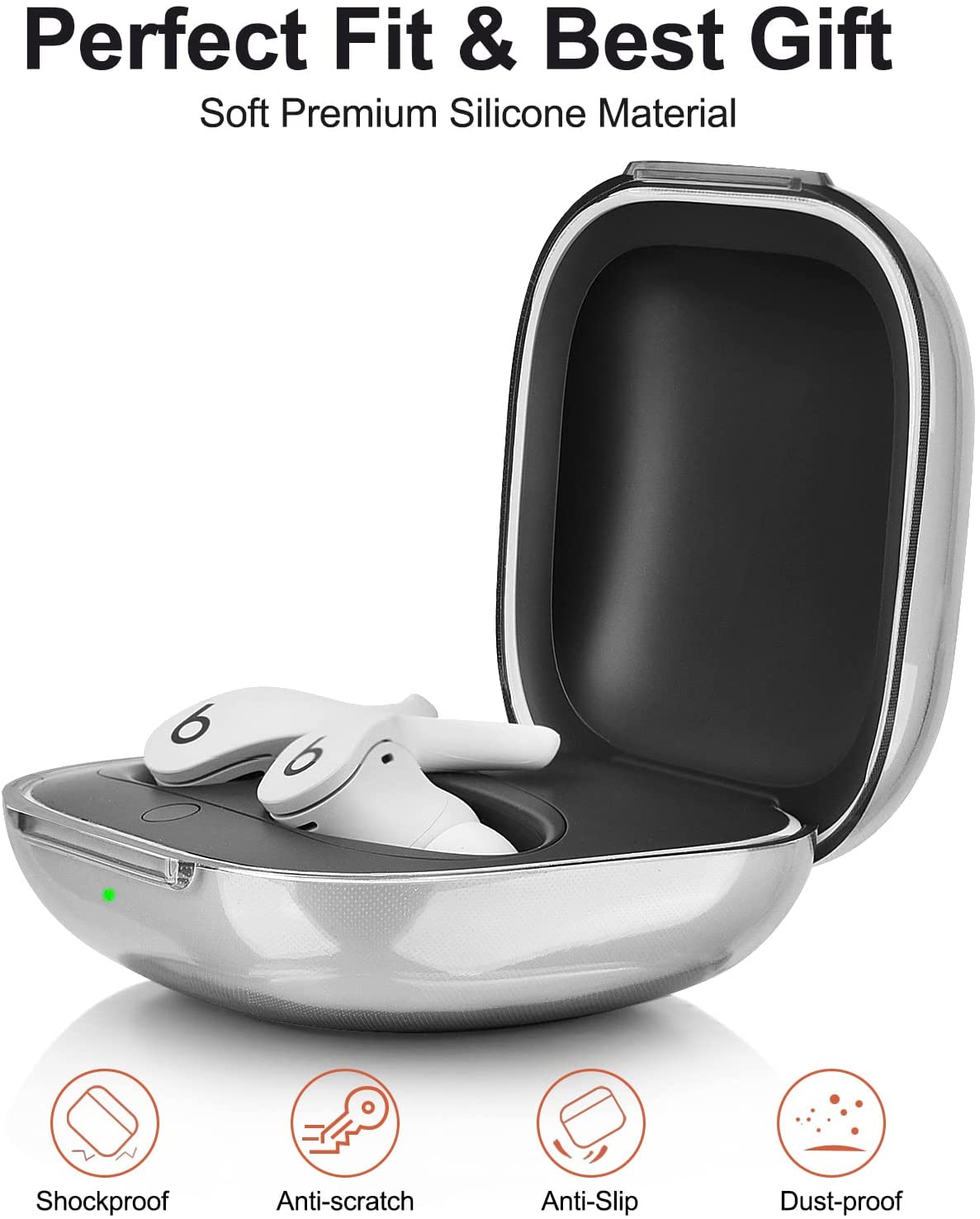 For beats fit pro cover cover blød klar tpu gennemsigtig beskyttende stødsikker etui til beats fit pro øretelefon cover