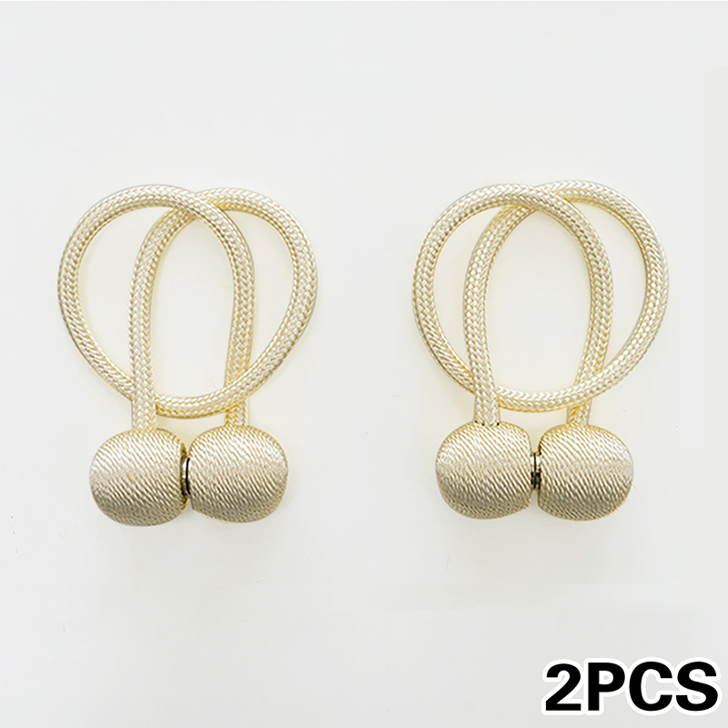 modern minimalist agnetic Curtain Tieback Clip Curtains Buckle Holder Decorative Home Curtains Accessories: light yellow