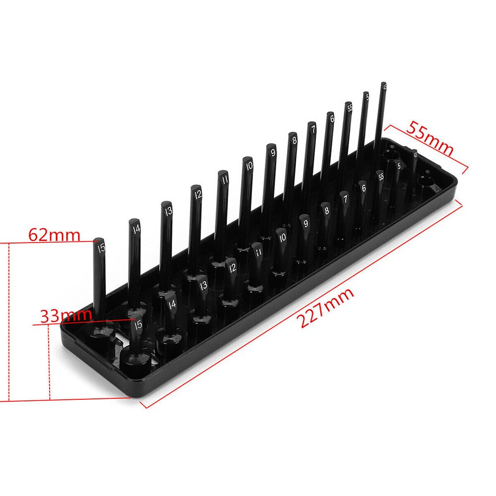Duurzaam Slot Socket Rack Lade 28 Slots Zwarte Houder Opslag Slot Socket Rack Praktische Plastic Slot Socket Rack Opslag