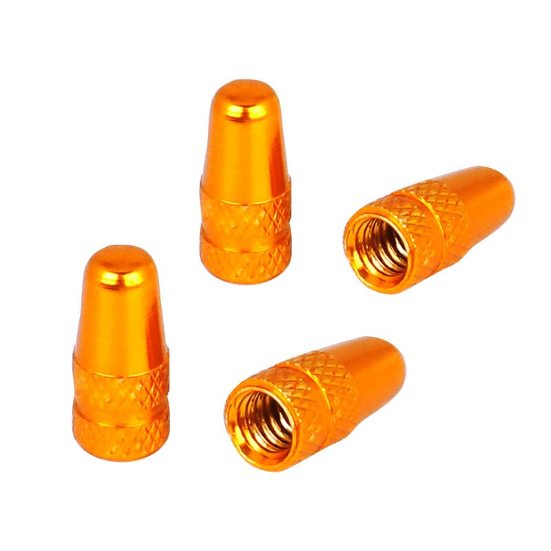 Deemount 4 Stks/partij Cyclus Ventieldopje F/V Nozzle Presta Threading Moer Cnc Geanodiseerd Aluminium Deksel Deksel Licht Gewicht multi Kleuren: Golden 4PCS