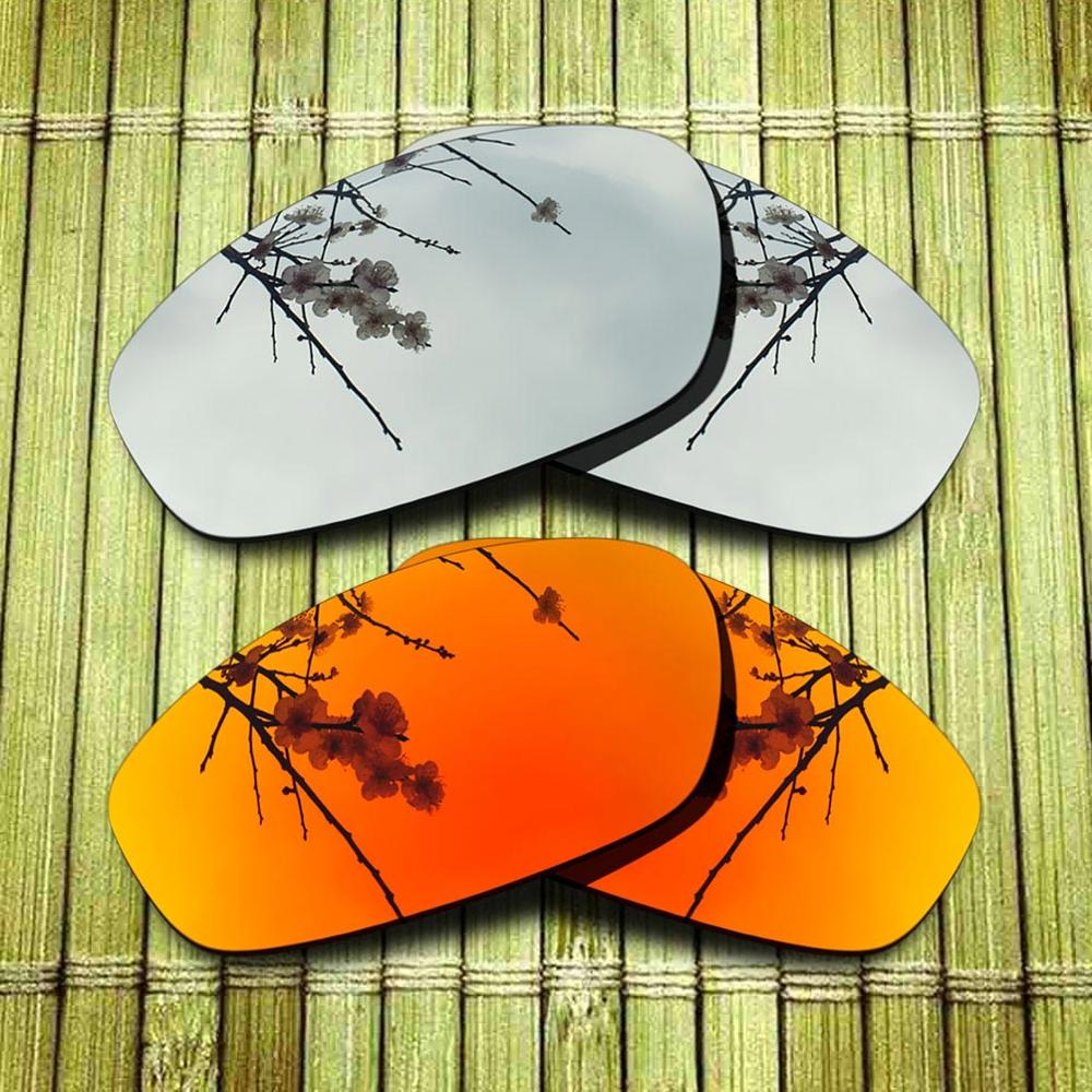 Polarized Replacement Lense For-Oakley Tightrope Sunglasses Frame True Color Mirrored Coating - Options: 1x Chrome-1x Red