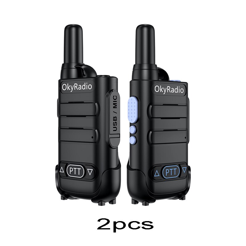 4800mah okyRadio 5w Portable Waterproof Walkie Talkie 6km Talking Distance Suitable for Construction Site Outdoor: White Blue