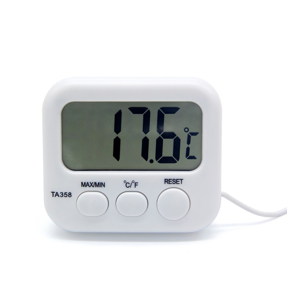 Kjøleskap akvarium kjøkken elektronisk lcd max-min termometer digital termo temperaturmåler med sonde sensor kabel
