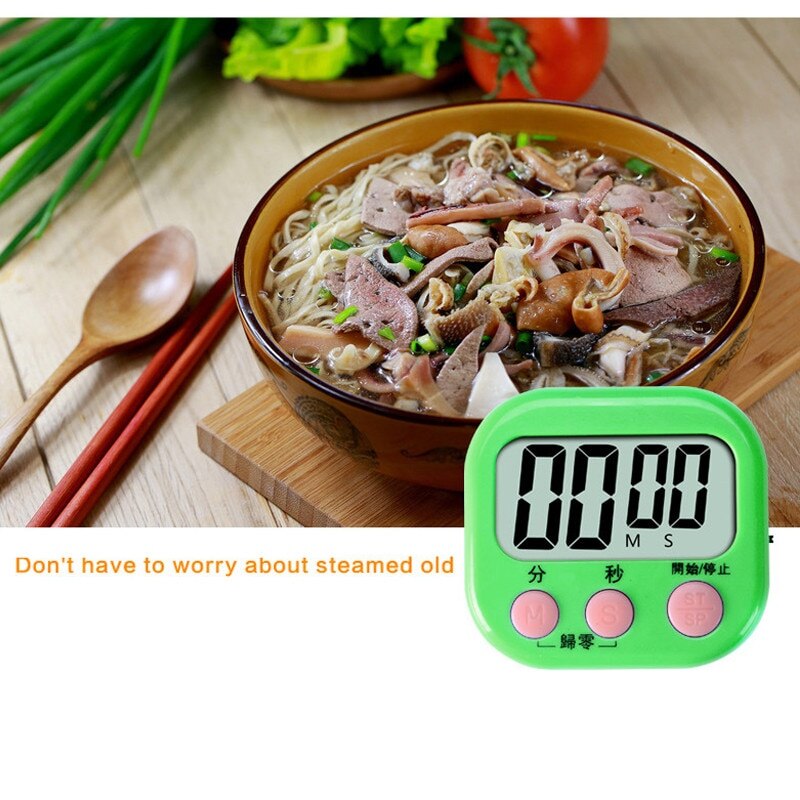 Super Thin LCD Digital Screen Kitchen Timer Square Cooking Count Up Countdown Alarm Sleep Stopwatch Temporizador Clock