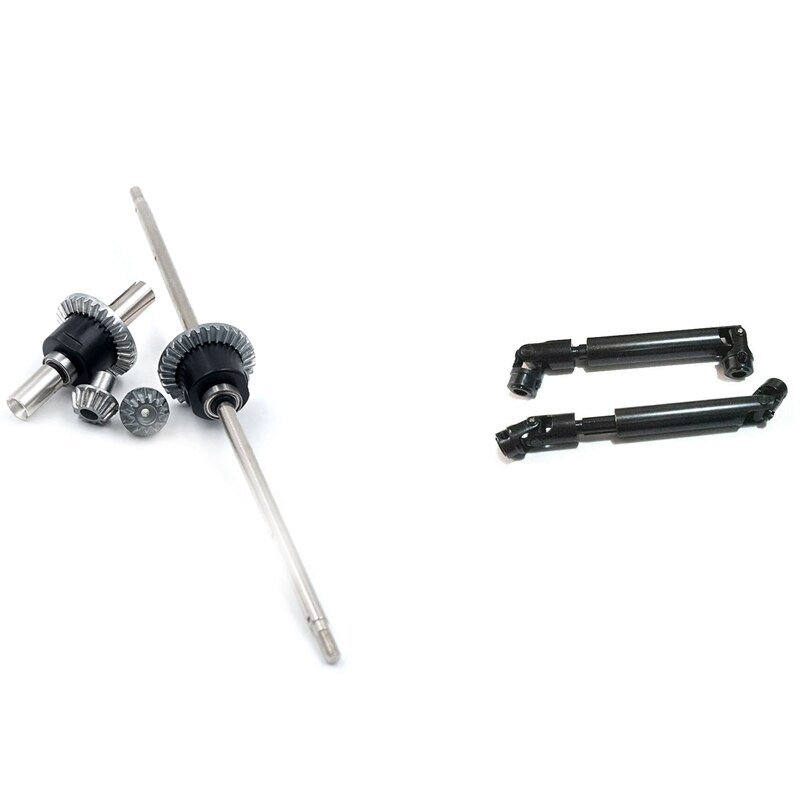 2 Set RC Car Part: 1 Set Steel CVD Universal Joint Drive Shaft &amp; 1 Set Rear Front Differential: Default Title