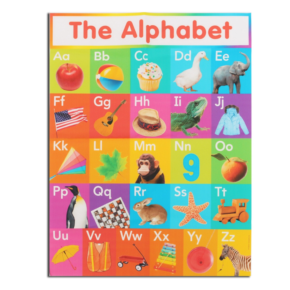 ABC Kids Education English Language Poster A4 Alphabet Animal Poster Baby Early Learning Silk Light Canvas Painting Home Decor