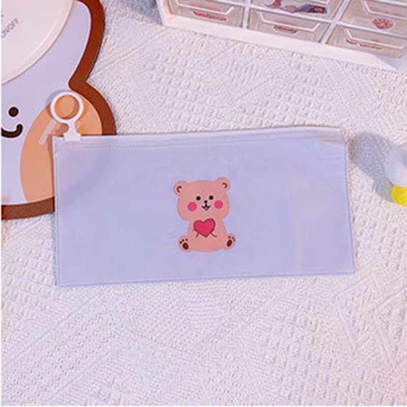 Gli Orsi carino Trasparente Sacchetto di Lavaggio Cosmetico del PVC di Modo di Borsa Da Toilette di Viaggio Dell'organizzatore di Caso di Trucco Del Sacchetto Bellezza Necessario Bagno Make Up box: 9