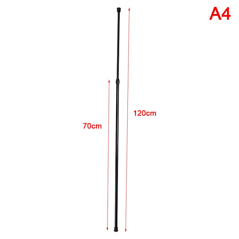 Multifunction Adjustable Bathroom Shower Curtain Rods Metal Voile Extendable Rod: A4