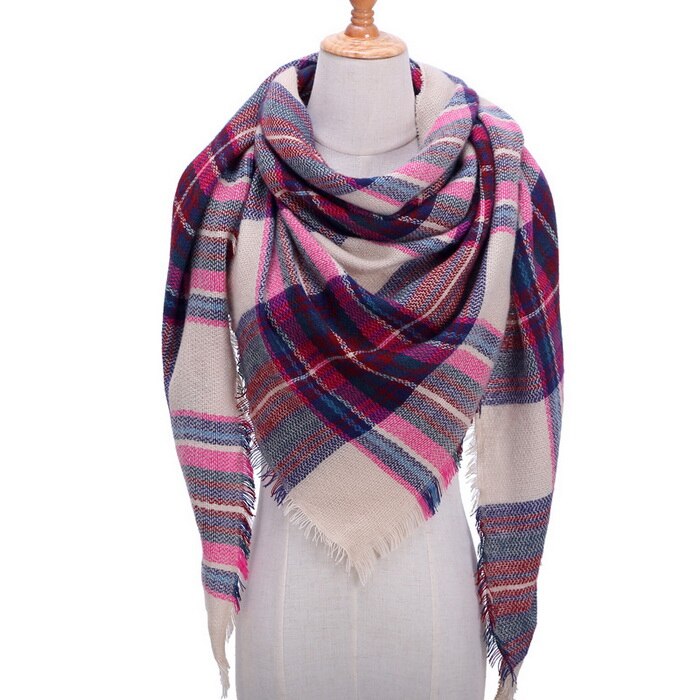 Plaid Farbe Einfache frauen Schals Dreieckige 140*140*210cm Kaschmir Warme Herbst Winter Schals wickelt schal für Frauen: 18