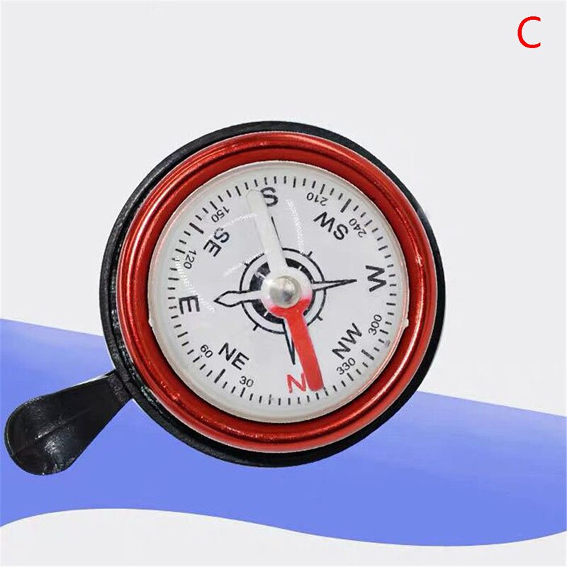 1PCS Aluminum Alloy Bicycle Bells Bike Bells with Compass Clear Sound Ring for Mountain Road Bike Bicycle Accessories