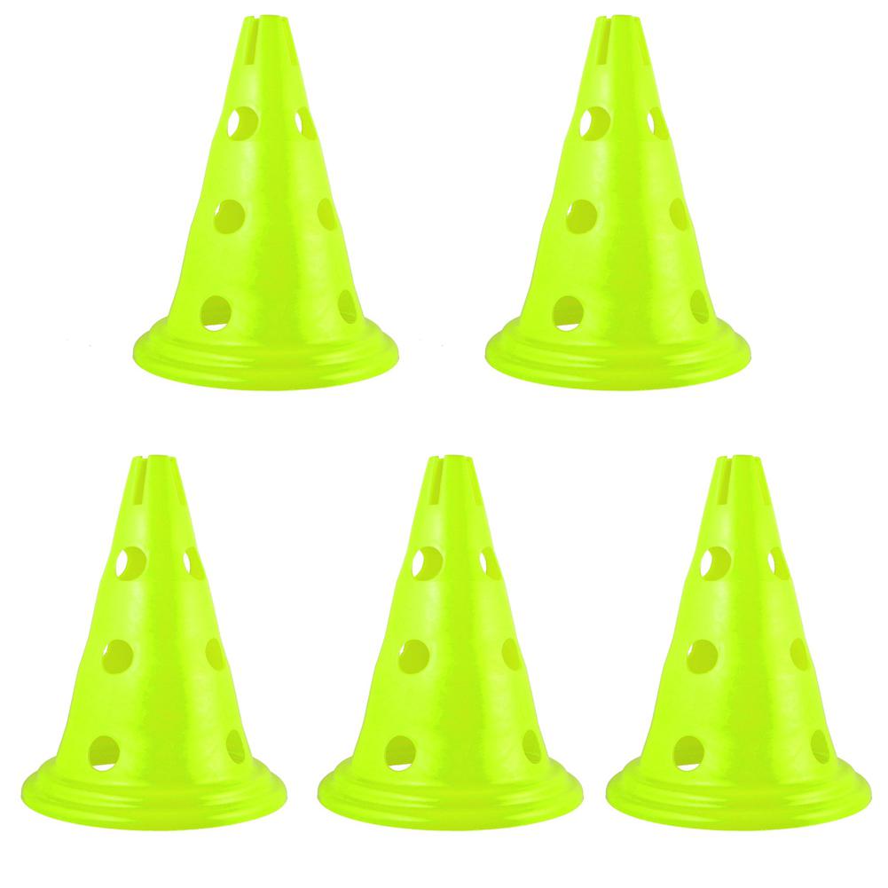 5Stck Zeichen Kegel FußBall Multi-Messgerät Marker Straße Zeichen Straße Block Ausbildung Kegel: Grün